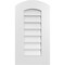 Ekena Millwork Arch Top Surface Mount PVC Gable Vent: Functional, w/ 3-1/2"W x 1"P Standard Frame, 14"W x 26"H GVPAR14X2601SF - alternate 1